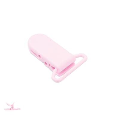 Plastový klip na cumlík 37x16x9mm Rose Pink