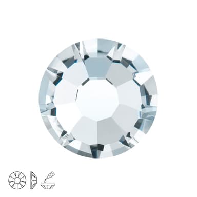 Preciosa MC nalepovací šatónová ruže MAXIMA SS16 Crystal
