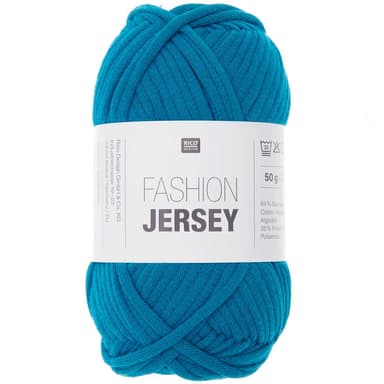 Rico Design háčkovací šňůra Fashion Jersey odstín 028 tmavě tyrkysová