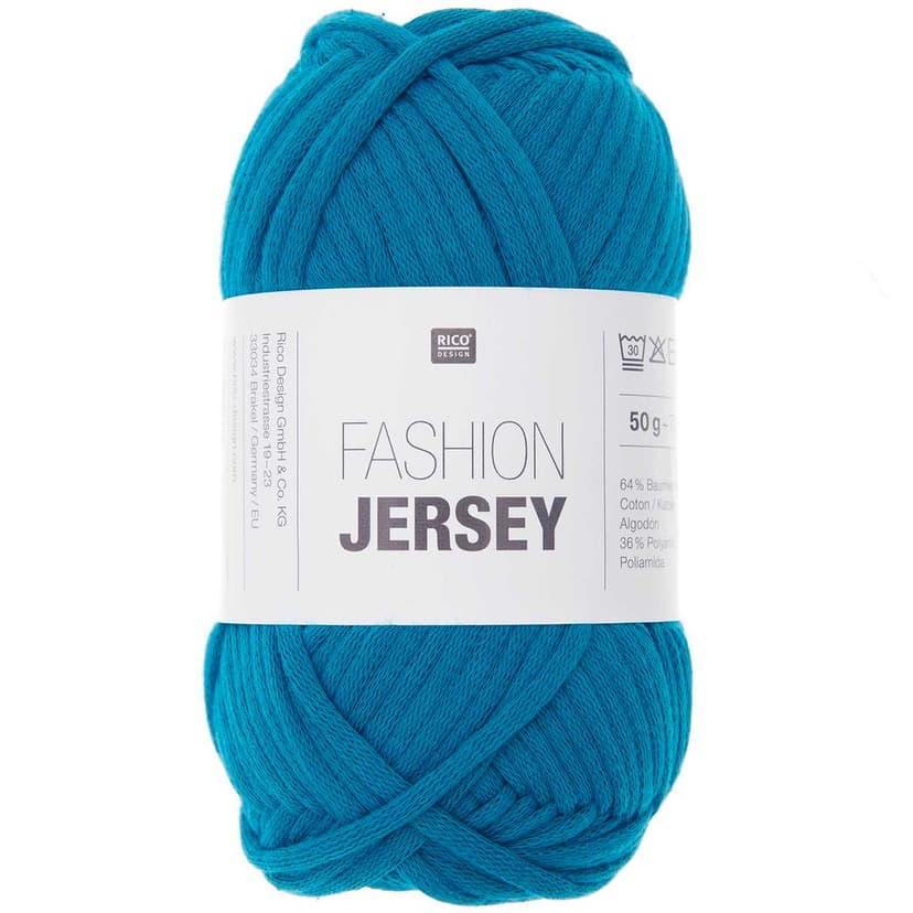Rico Design háčkovacia šnúra Fashion Jersey odtieň 028 tmavo tyrkysová