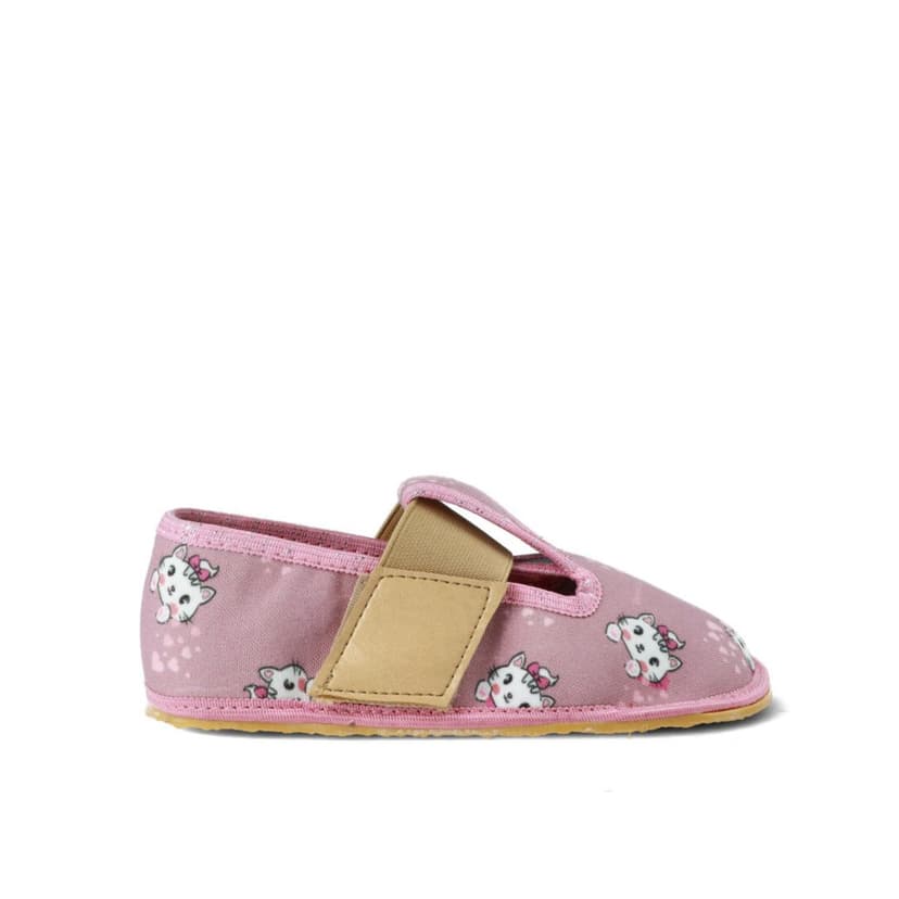 Dětské Barefoot Přezůvky RAYVE SLIPPERS ELASTIC růžové cat
