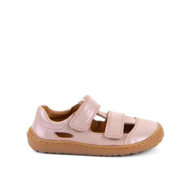 Dětské barefoot sandály FRODDO SANDAL VELCRO II růžové shine