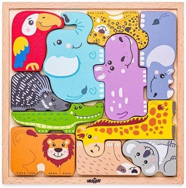 Woody Puzzle na doske - Zvieratká OLP102191995