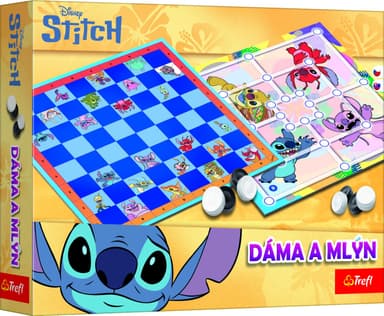 Trefl Hra Dáma a Mlyn - Lilo & Stitch 02861
