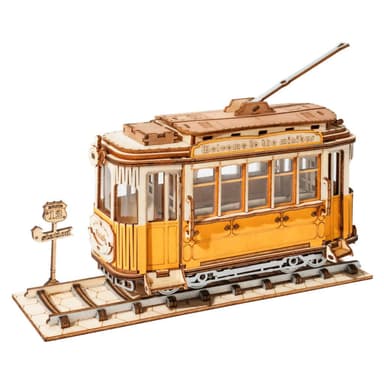 RoboTime drevené 3D puzzle Historická električka TG505