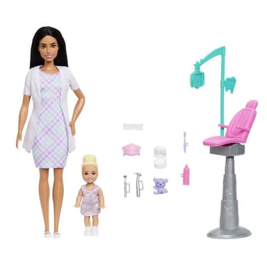 Mattel Barbie herný set povolania - zubárka čiernovláska 25JMK15