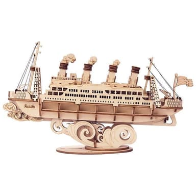RoboTime drevené 3D puzzle Zaoceánsky parník TG306