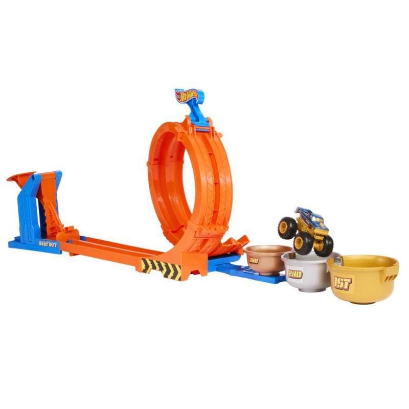Mattel Hot Wheels monster trucks dráha so slučkou a Bigfootom 25JBX64