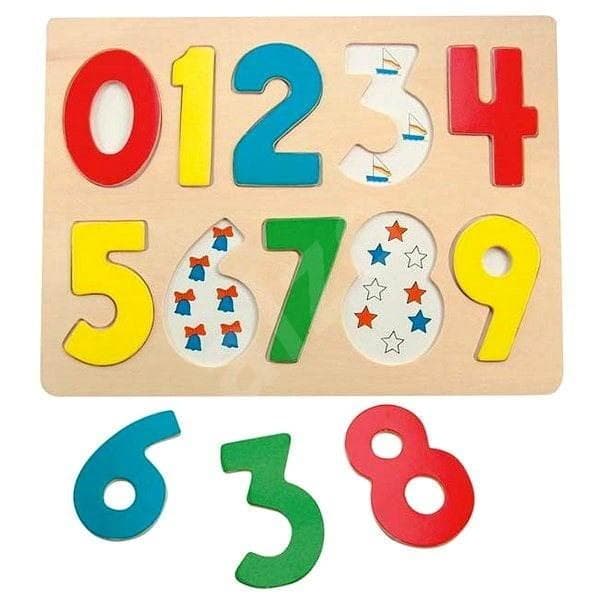 Woody Puzzle na desce ´´Číslice s beruškami´´ OLP102190325
