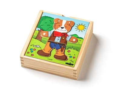 Woody Puzzle šatní skříň Pejsek, 18 dílů 102190016