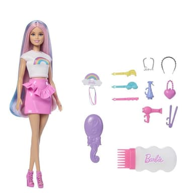 Mattel Barbie bábika dúhové vlasy s trblietavým stylingom 25JJP07