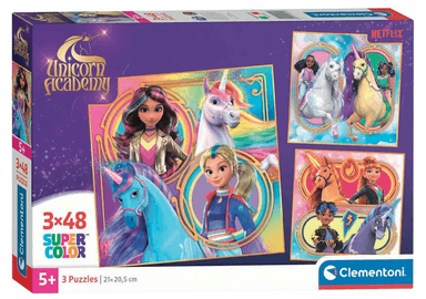 Clementoni Puzzle 3x48 Unicorn Academy 725325
