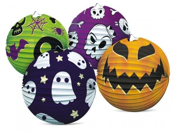 Teddies Lampión gule Halloween papier priemer 25cm 88620122