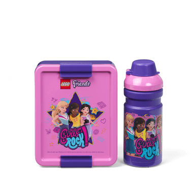 Svačinový set LEGO® Friends Girls Rock (láhev a box) - fialová
