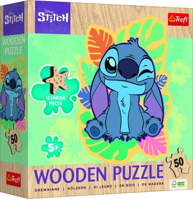 Trefl Drevené puzzle Junior 50 - Lilo&Stitch 20281