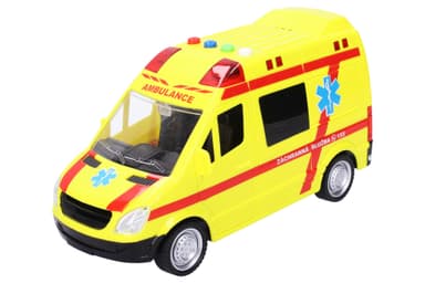 Wiky Vehicles Záchranka, žlté auto s efektmi WKW111097