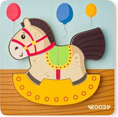 Woody Puzzle Baby - hojdací koník OLP102191366
