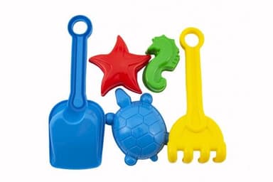 Teddies Sada na piesok plast lopatka, hrabličky, 3ks bábovky 3 farby 00880110