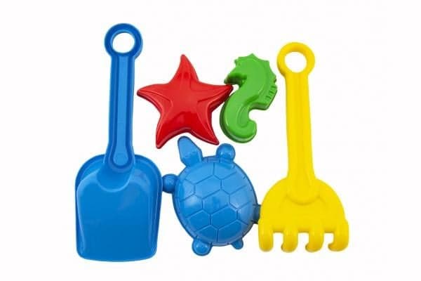 Teddies Sada na piesok plast lopatka, hrabličky, 3ks bábovky 3 farby 00880110