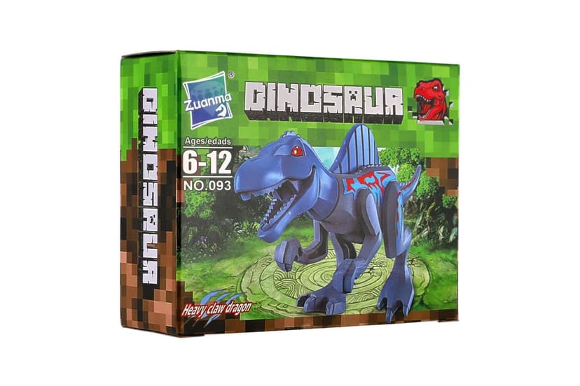 Teddies Stavebnica dinosaurus plast modrý 00800583