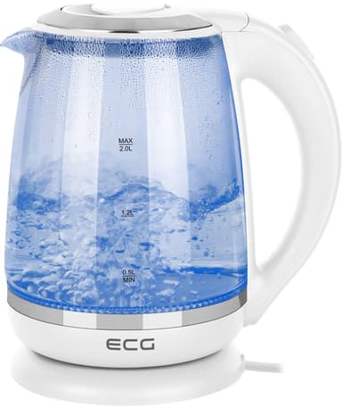 Rychlovarná konvice ecg rk 2020 white glass
