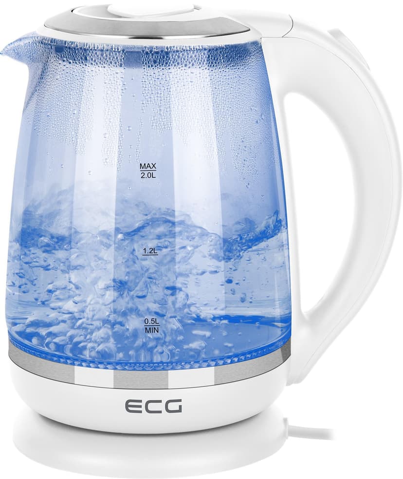 Rychlovarná konvice ecg rk 2020 white glass