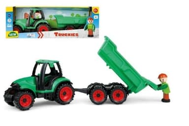 Teddies Truckies traktor s vlečkou plast 32cm v 43001625