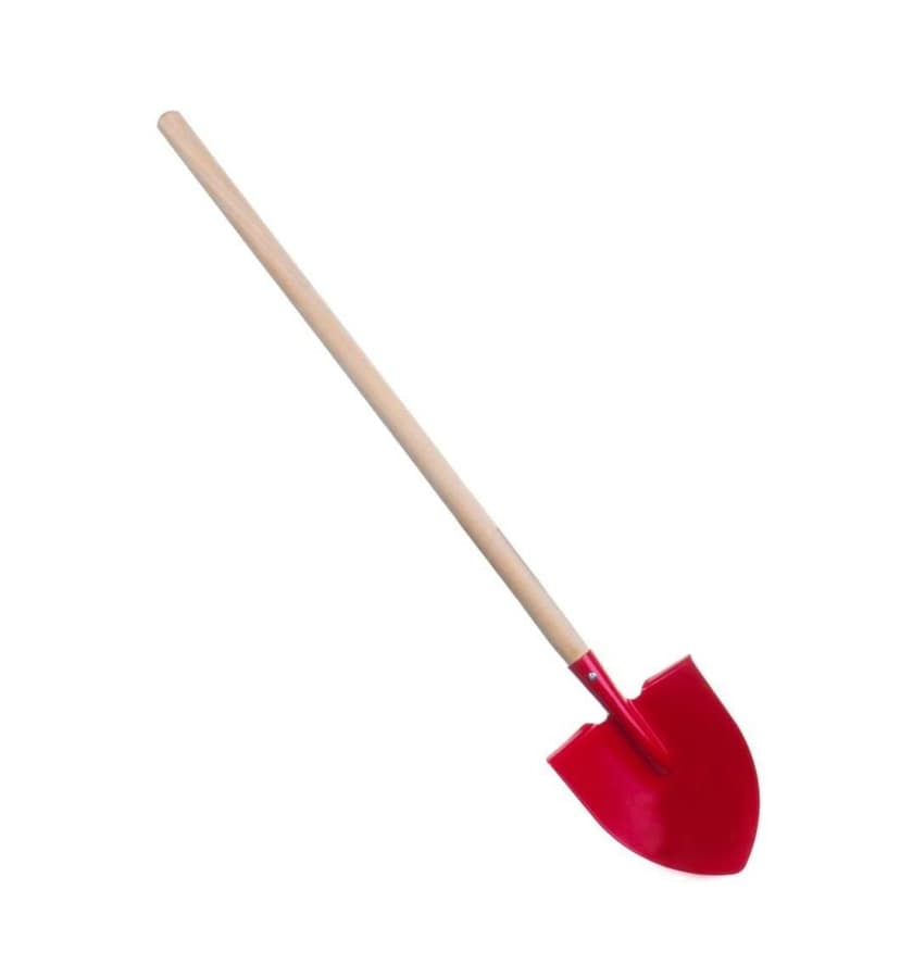 Teddies červený rýč s násadou 80cm - špičatý
