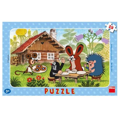 Dino toys Dino KRTEK NA NÁVŠTĚVĚ 15 deskové Puzzle DN301160