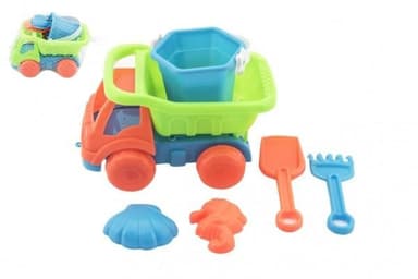 Teddies Auto na piesok s doplnkami plast 16cm 2 farby v sieťke 00311946