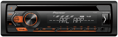 Pioneer MVH-S120UBA oranžové podsvícení tlačítek