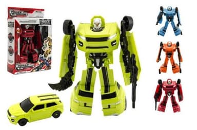 Teddies Robot / auto transformer plast 18cm asst 4 farby 00311347