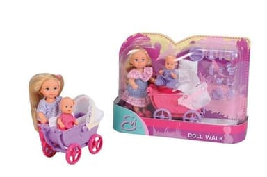 Simba Panenka Evička doll walk, s kočárkem, 2 druhy S 5736241