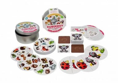 Teddies Kubíkovy hrátky so zvieratkami 3v1 v plechovej krabičke 10770255