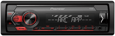 Pioneer MVH-S120UB červené podsvietenie tlačidiel
