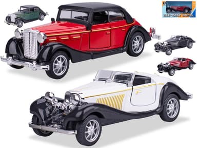 Kovové auto old timer na zpětný chod, 11,5 cm (1:36)
