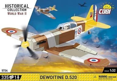Cobi II WW Dewoitine D.520, 1:32, 335 k, 1 f CBCOBI-5734