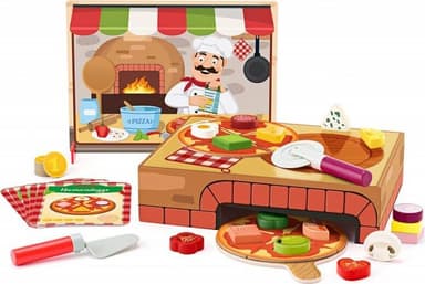 Woody Pizzeria Carlo, didaktická hra s vkladacími tvarmi OLP102191936