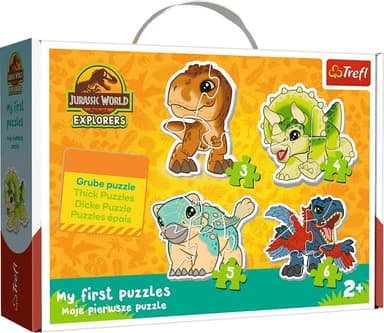 Trefl Moje prvé puzzle 4v1 Jurský svet: Roztomilí dinosaury 36138