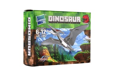 Teddies Stavebnica dinosaurus plast sivý 00800583