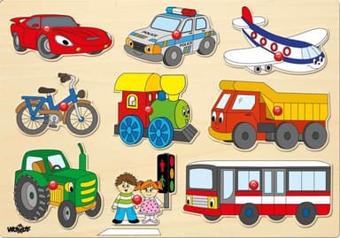 Woody Puzzle na desce - Dopravní prostředky OLP102191906