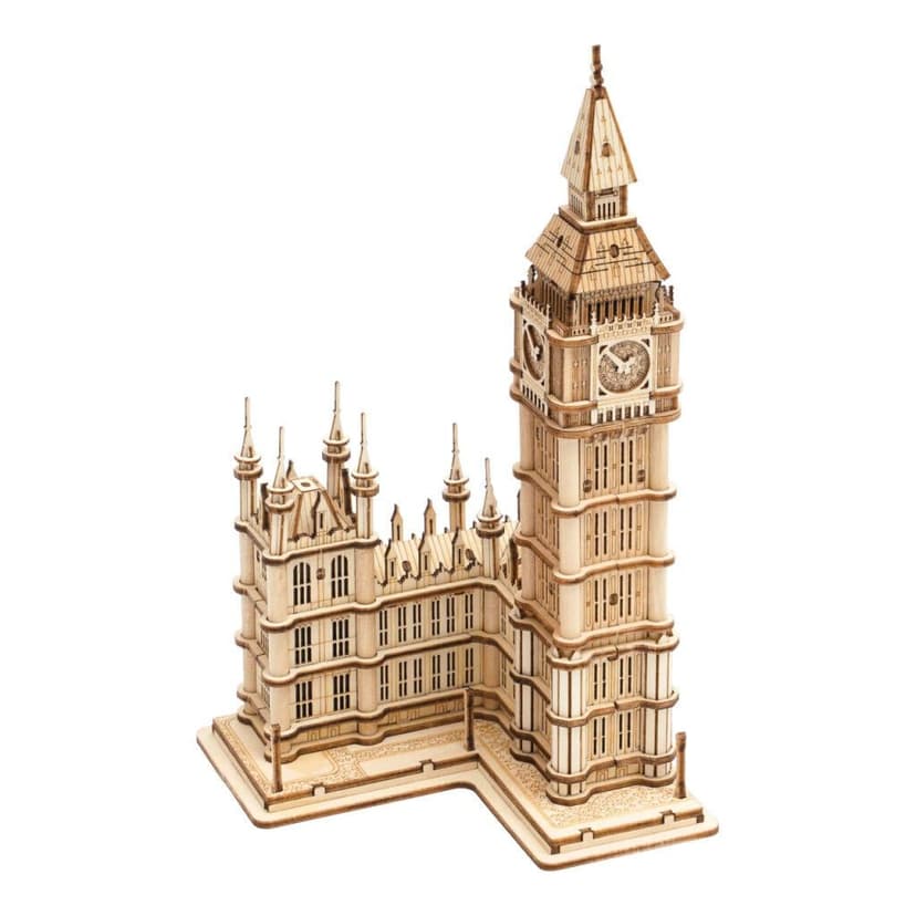 RoboTime drevené 3D puzzle hodinová veža Big Ben svietiaci TG507