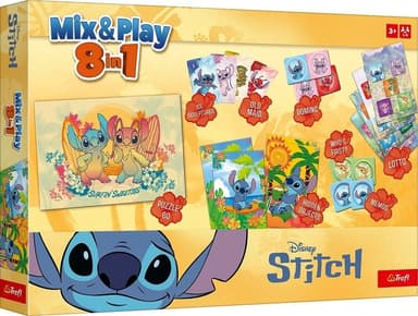 Mix & play 8v1 stitch společenská hra v krabici 40x27x5cm