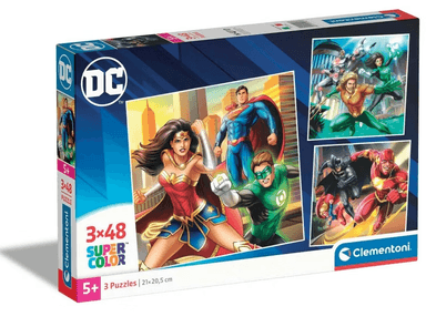 Clementoni Puzzle 3x48 DC Comics Justice League 725296