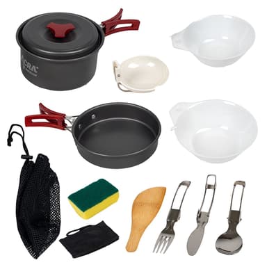 Acra C20 camping set nádobí alluminium pro 1-2 osoby