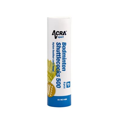 Acra badmintonové míčky 500, 6 ks nylon v dóze