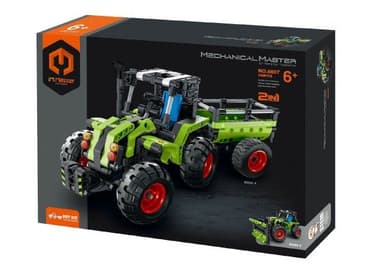 Teddies Stavebnice iM.MASTER traktor/traktor s valníkem 2v1 plast 346 dílků