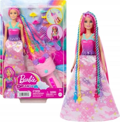 Mattel Barbie Dreamtopia princezna s kadeřnickými doplňky HNJ06