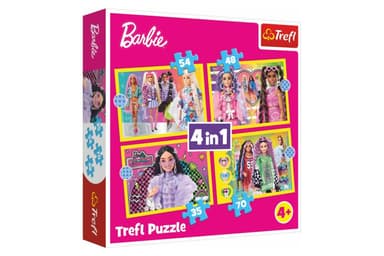 Trefl Šťastný svět Barbie 35 48 54 a 70 dílků 4v1