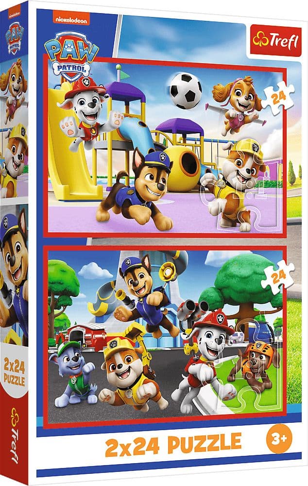 Trefl Puzzle 2x24 Paw Patrol: Psí den plný zábavy